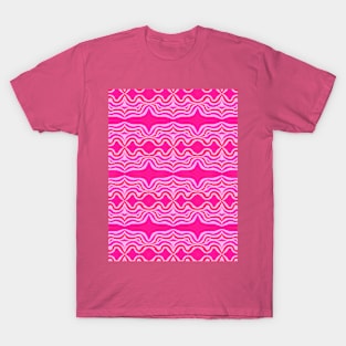 Swirling retro pink T-Shirt